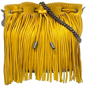 STELLA MCCARTNEY Chain Yellow Silver 410875 Polyester  Shoulder Bag