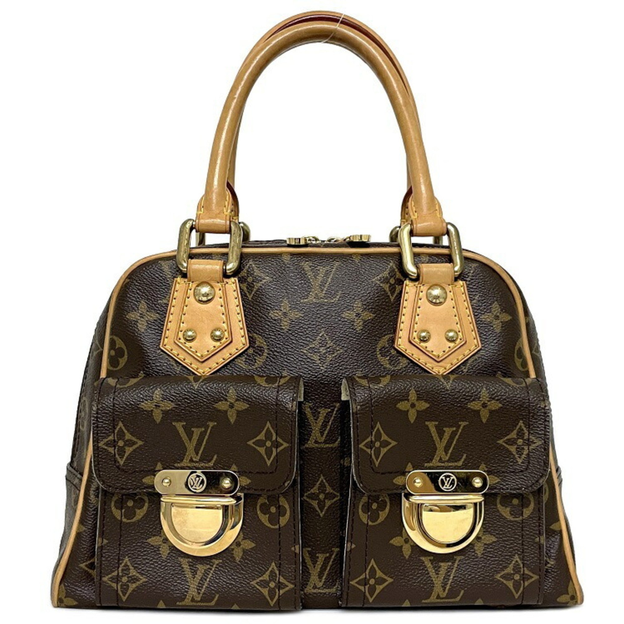 Louis Vuitton Handbag Manhattan PM Brown Monogram M40026 VI0095 LOUIS
