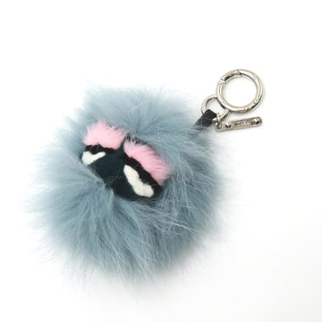 FENDI Bag charm Blue fur
