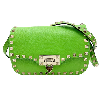 VALENTINO GARAVANI GARAVANI Rockstud Shoulder Bag Small Green Women's
