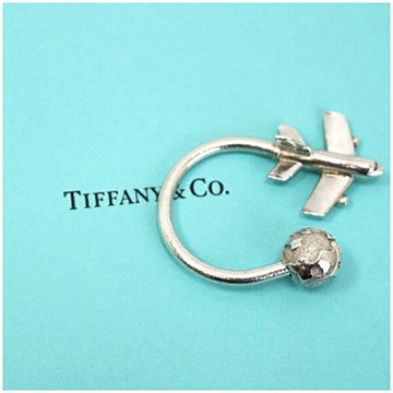 TIFFANY Keyring Airplane and Earth Silver 925 &Co Women's Men's Charm Keychain