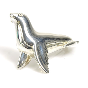 TIFFANY&Co. brooch seal sterling silver unisex