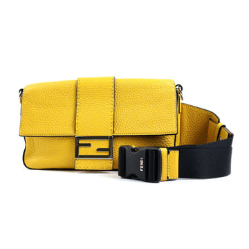 FENDI Body Bag Shoulder Selleria Baguette Leather Yellow Men's 7VA472-SFR