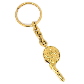 CHANEL★ Whistle Gold Chain Key Holder 97P Small Good 04791