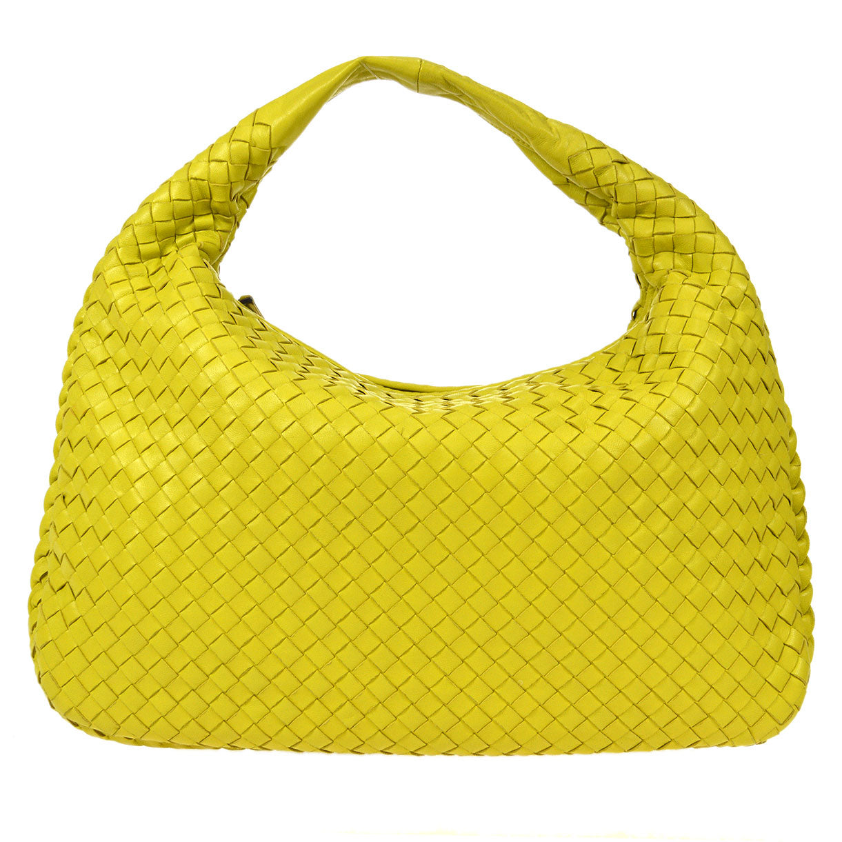 Bottega Veneta Intrecciato Hobo Handbag Yellow 26322