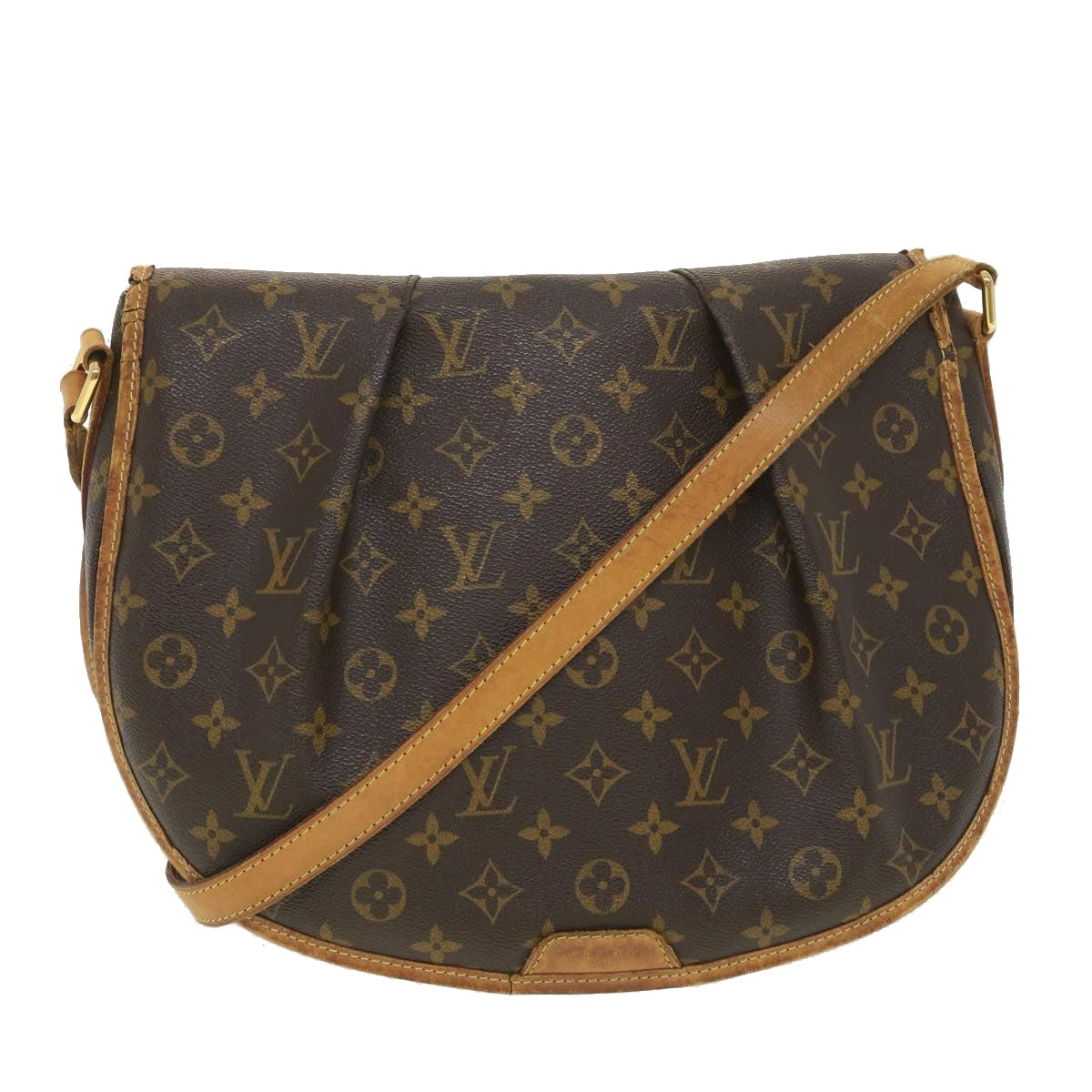 Louis Vuitton Menilmontant Handbag Monogram Canvas MM For Sale at