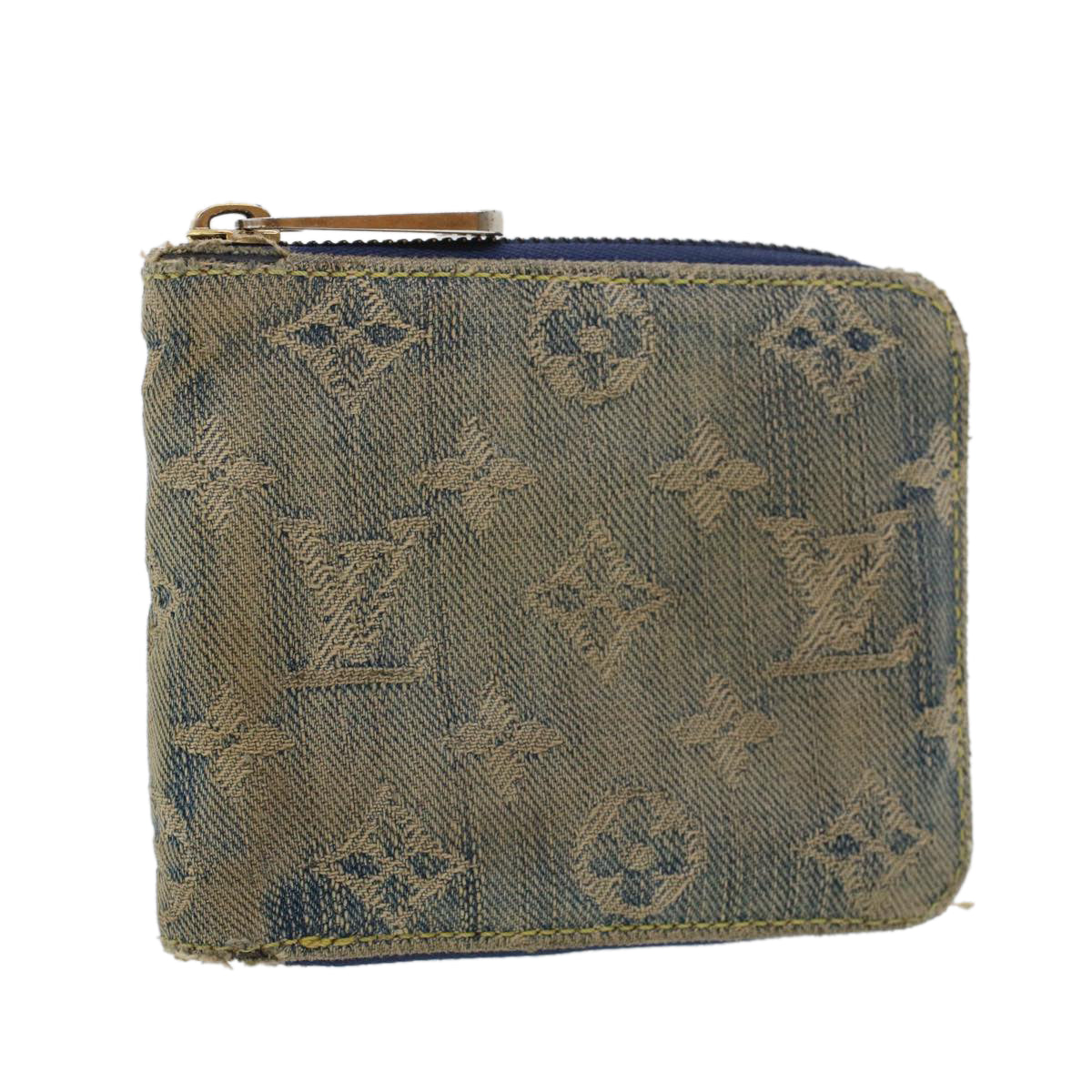 LOUIS VUITTON Monogram Denim Mini Zippy Wallet Wallet Blue M95342 LV A