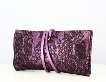 Yves Saint Laurent Purple Clutch Bag