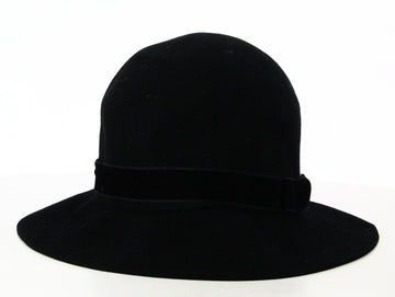 Yves saint Lauretn Rive Gauche Black Wool Hat