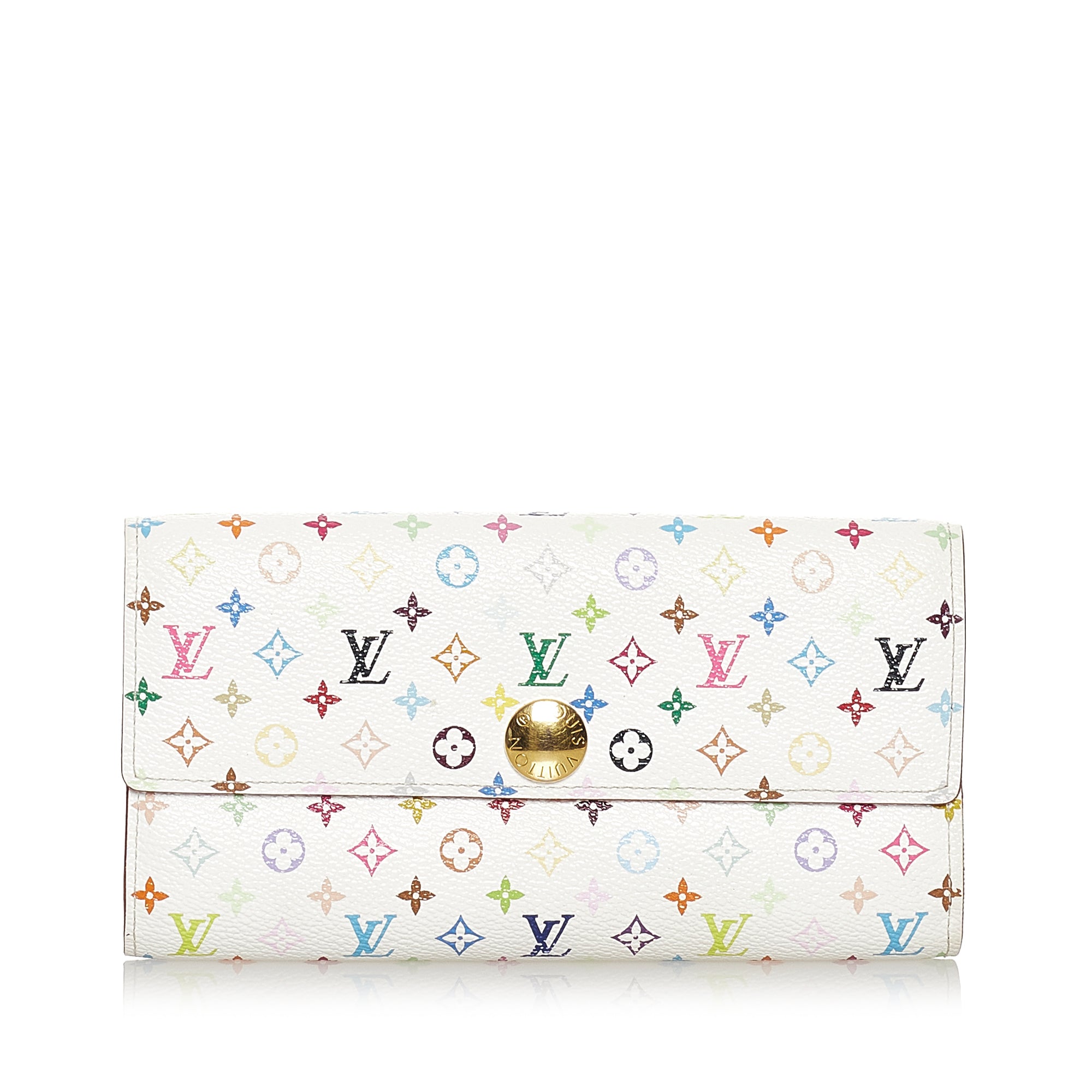 White Louis Vuitton Monogram Multicolore Sarah Long Wallet