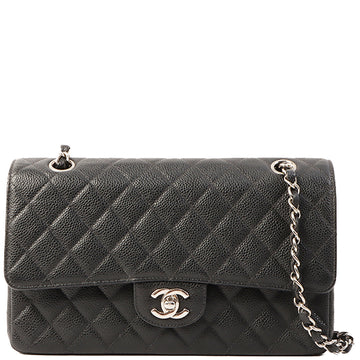 Chanel Around 2000 Made Caviar Skin Classic Flap Chain Bag 25Cm Black
