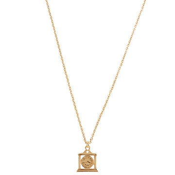 GIVENCHY Watch Motif Logo Plate Necklace
