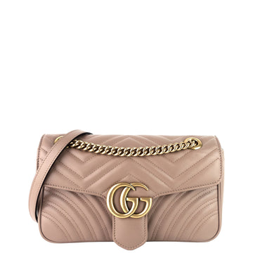 GUCCI GG Marmont Small Leather Flap Bag