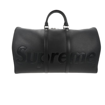 LOUIS VUITTON X SUPREME X Supreme Black Epi Keepall 55 Travel Bag