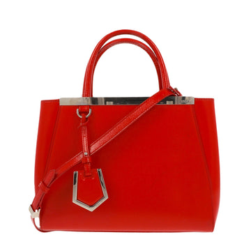 FENDI 2Jours Handbag in Red Leather