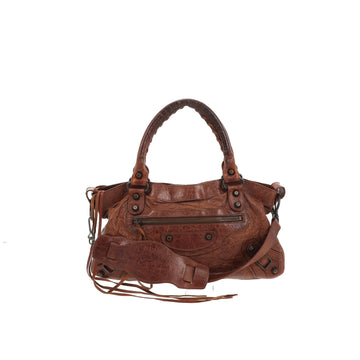 BALENCIAGA First Handbag in Brown Leather