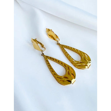 Vintage Trifari Gold Plated Earrings, 1980s