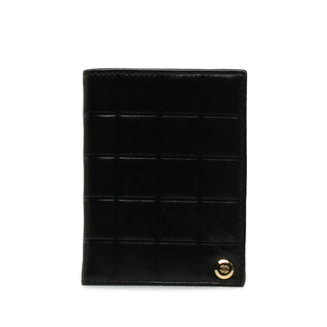 CHANEL Choco Bar Lambskin Leather Card Holder