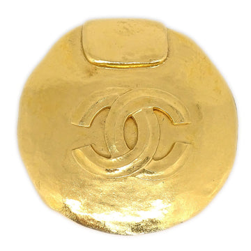 CHANEL 1998 Medallion Brooch Pin Gold ao29817