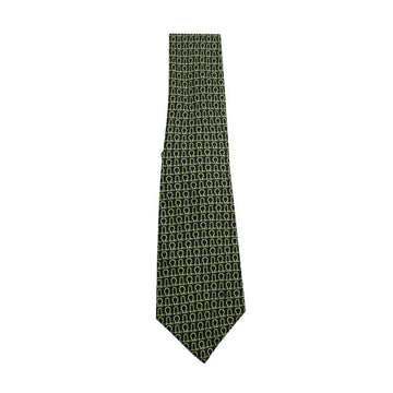 GUCCI Black & Green Print Tie