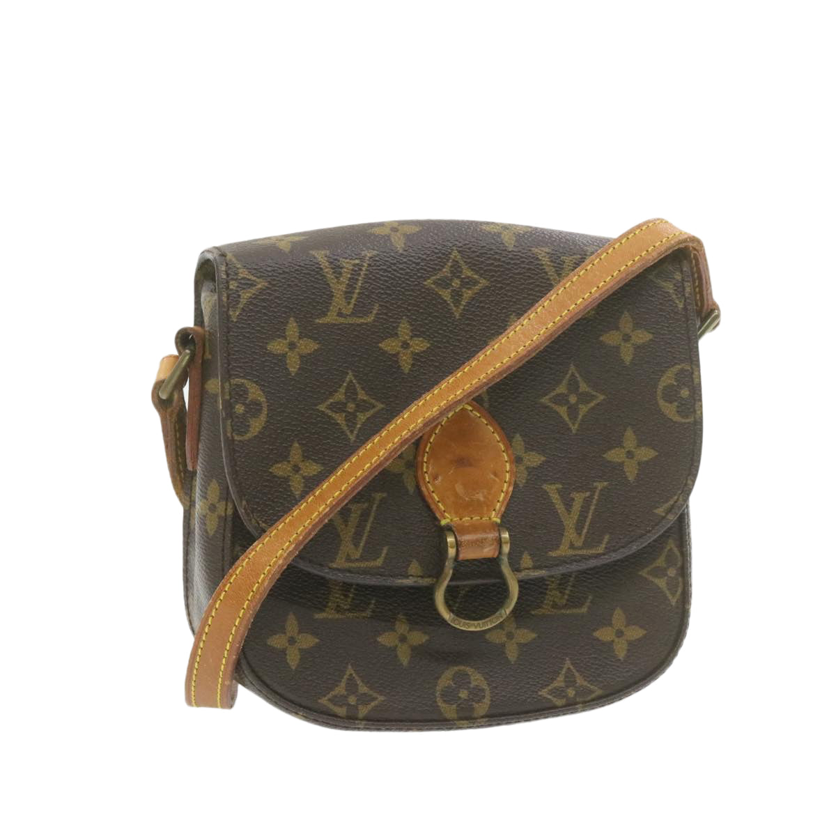 Auth Louis Vuitton Shoulder Bag Mini Saint Cloud Monogram Brown