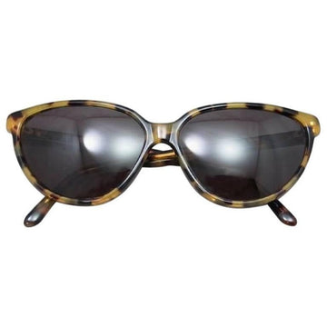 BALENCIAGA 80's vintage French made tortoiseshell style marble brown frame sunglasses
