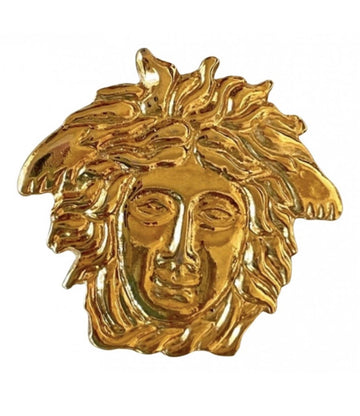 GIANNI VERSACE Vintage gold medusa head face brooch