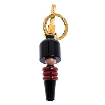 Burberry Black and Red Royal Guard Gold Tone Bag Charm