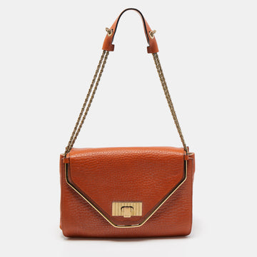 CHLOE Brown Leather Medium Sally Shoulder Bag