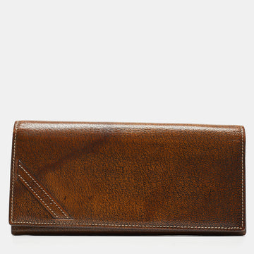 GIVENCHY Brown Leather Continental Wallet