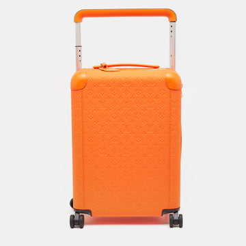 LOUIS VUITTON Orange Empreinte Leather Horizon 55 Suitcase
