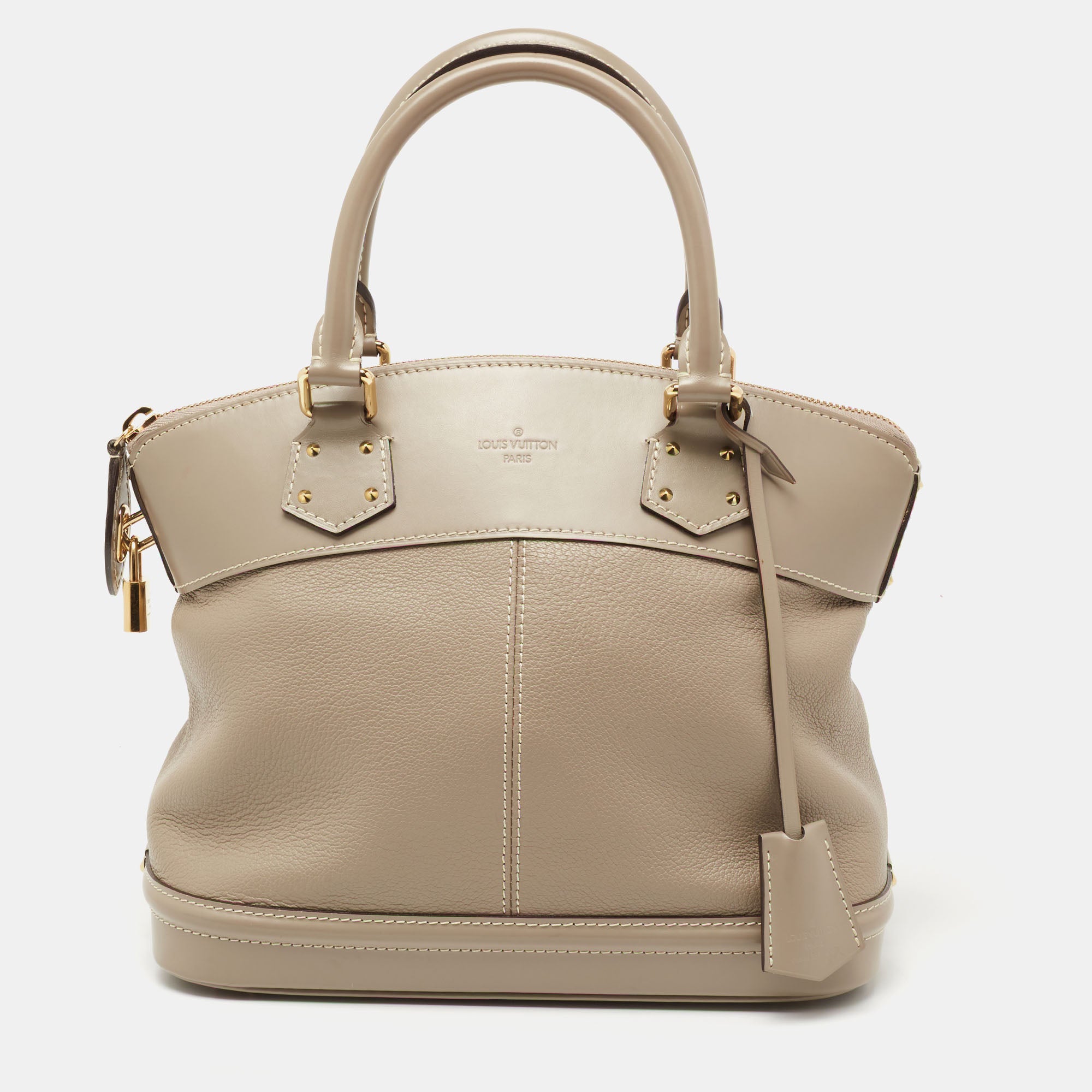 Louis Vuitton Grey Suhali Leather Lockit PM Bag