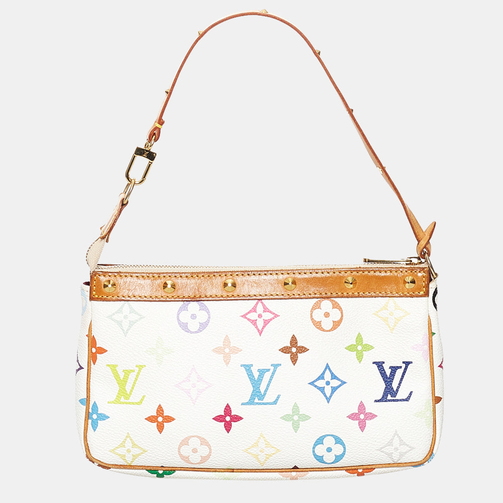 Louis Vuitton White Bag With Colored Letters