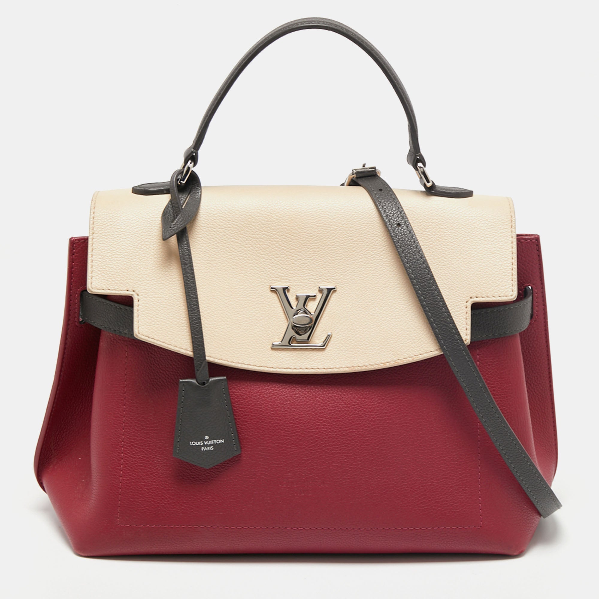Louis Vuitton Lockme II Handbag - Red Leather Silver Hardware + Shoulder  Strap
