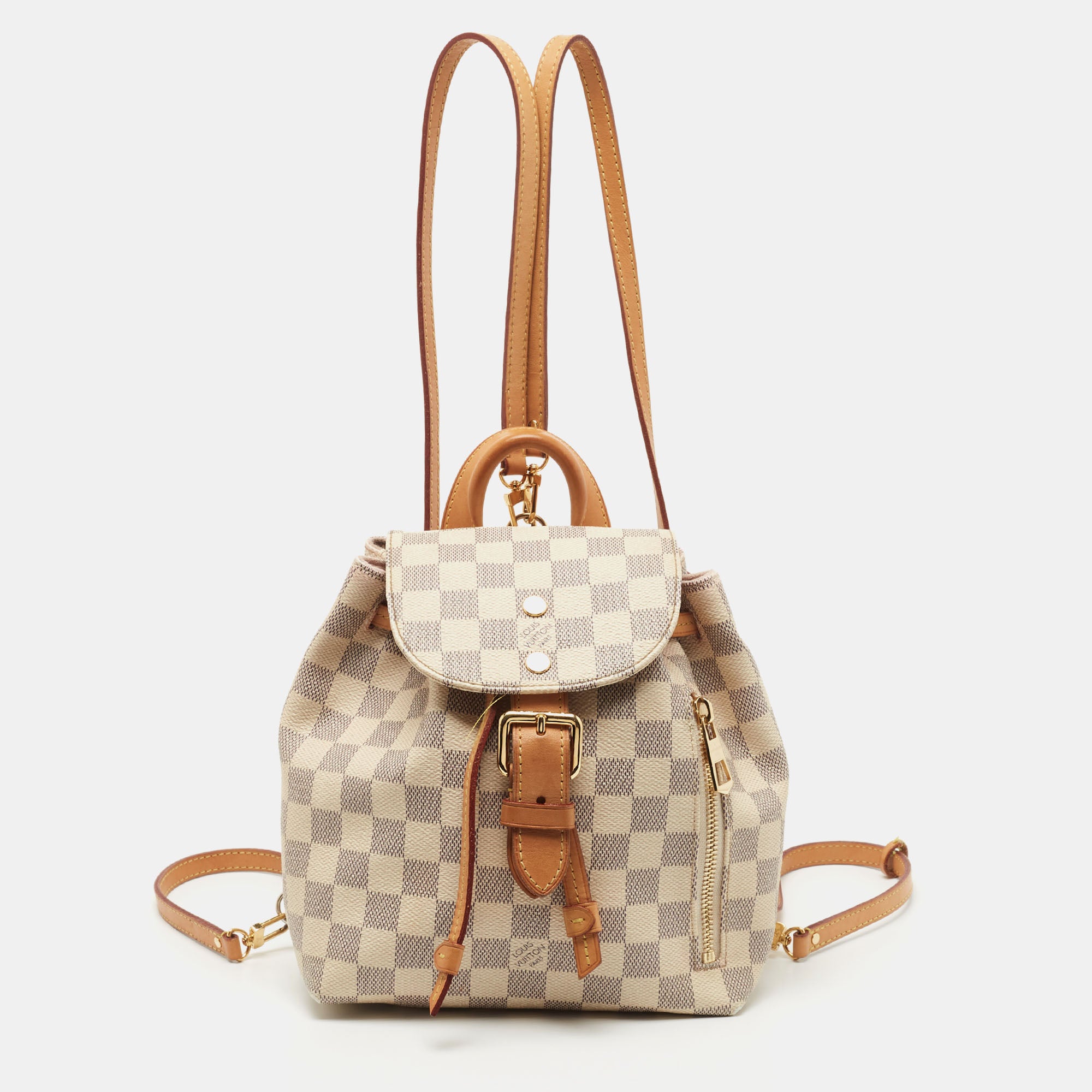 LOUIS VUITTON Damier Azur Sperone Backpack USED
