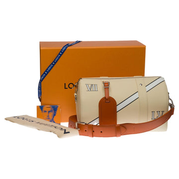LOUIS VUITTON New- FW 2022 by Virgil Abloh- City Keepall in beige calf leather