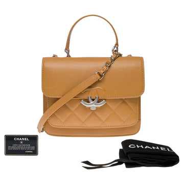 CHANEL Amazing Classic shoulder Flap bag in Gold quilted Caviar leather , SHW
