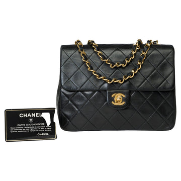 CHANEL Gorgeous Timeless Mini shoulder flap bag in black quilted lambskin, GHW