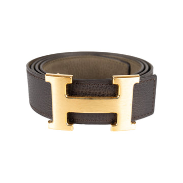 HERMES Hermes H Buckle Reversible Leather Belt