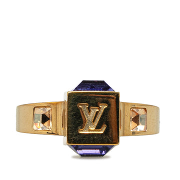 LOUIS VUITTON Crystal Gamble Cocktail Ring Costume Ring