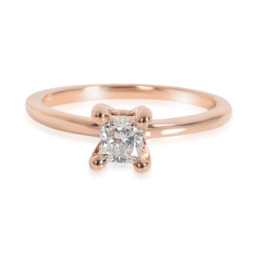 GIA Certified Radiant Diamond Engagement Ring in 14K Rose Gold E SI2 0.45 ct