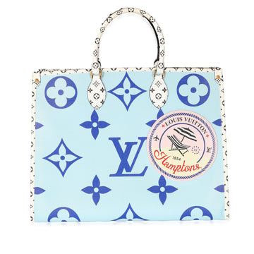 LOUIS VUITTON Limited Edition Blue Monogram Giant Hamptons Onthego