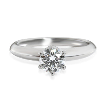 TIFFANY & CO. Diamond Solitaire Engagement Ring in Platinum I VS2 0.62 CTW