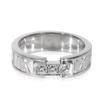 TIFFANY & CO. Atlas Diamond Ring in 18k White Gold 0.15 CTW