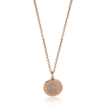 BVLGARI Diamond Necklace in 18k Rose Gold 0.34 CTW