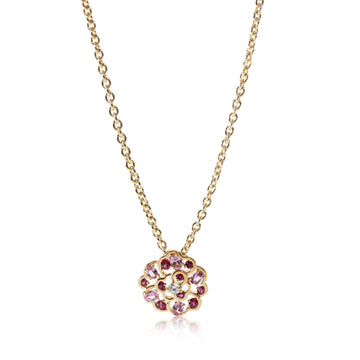 CHANEL Fil De Camelia Diamond Necklace in 18k 18KT Yellow Gold FG VS 0.10 CTW