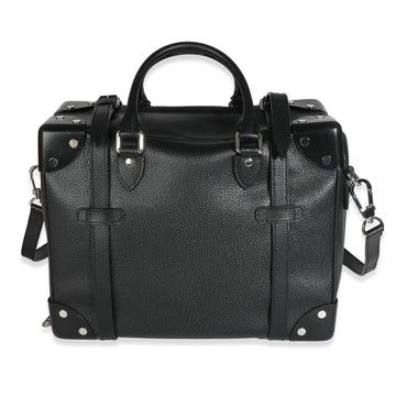 GUCCI Black Leather Weekender Mini Suitcase
