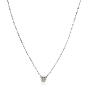 TIFFANY & CO. Elsa Peretti Diamond By The Yard Single Diamond Pendant in Silver