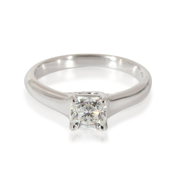 TIFFANY & CO. Lucida Diamond Engagement Ring in Platinum G VVS2 0.63 CTW