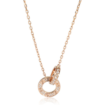 CARTIER Love Necklace in 18K Rose Gold 0.3 CTW